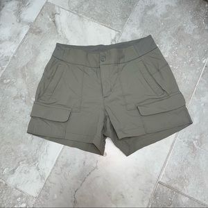 Athleta stone grey Cargo Bermuda Shorts